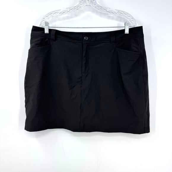 Eddie Bauer Athletic Adventurer Skort Skirt 16 Black Hiking Outdoor Gorpcore - Picture 1 of 6